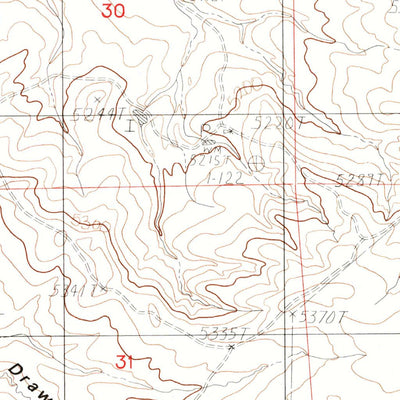 United States Geological Survey Red Hill, WY (1984, 24000-Scale) digital map