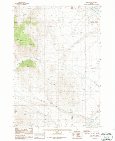 United States Geological Survey Red Hills, ID (1987, 24000-Scale) digital map