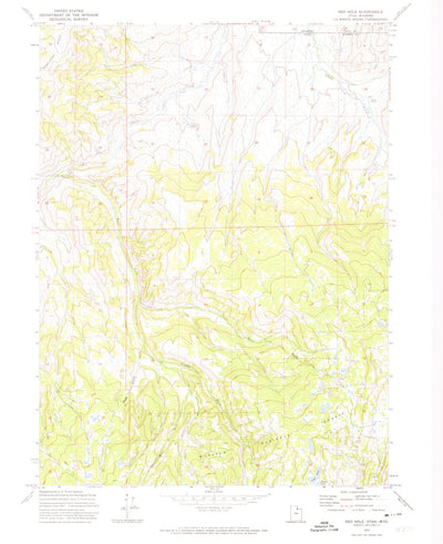 United States Geological Survey Red Hole, UT-WY (1972, 24000-Scale) digital map