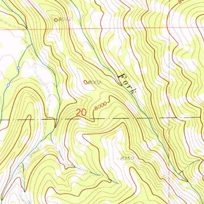 United States Geological Survey Red Hole, UT-WY (1972, 24000-Scale) digital map