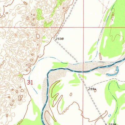 United States Geological Survey Red Horse Creek, OK (1973, 24000-Scale) digital map