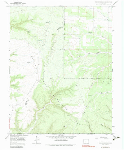 United States Geological Survey Red Horse Gulch, CO (1966, 24000-Scale) digital map