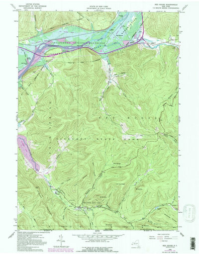 United States Geological Survey Red House, NY (1962, 24000-Scale) digital map