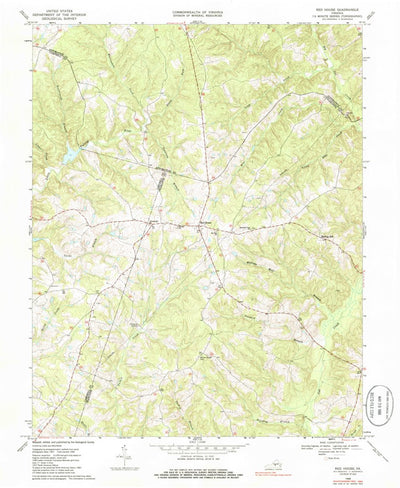 United States Geological Survey Red House, VA (1968, 24000-Scale) digital map