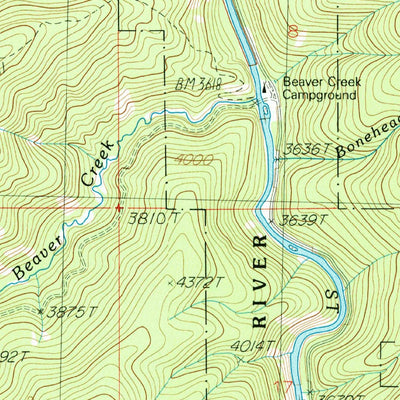 United States Geological Survey Red Ives Peak, ID (1988, 24000-Scale) digital map