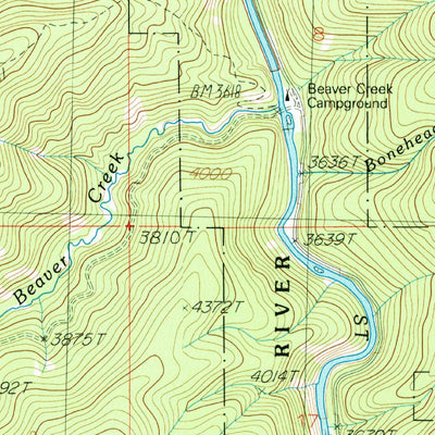 United States Geological Survey Red Ives Peak, ID (1988, 24000-Scale) digital map