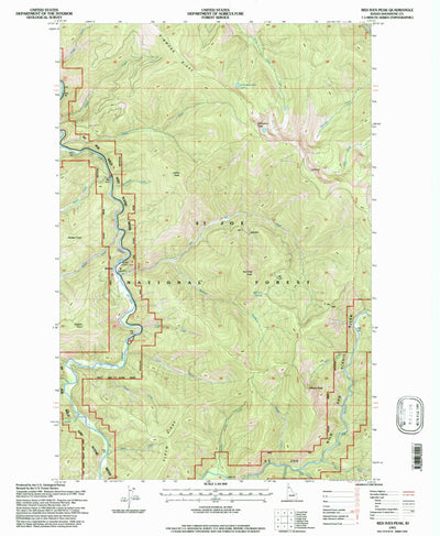 United States Geological Survey Red Ives Peak, ID (1995, 24000-Scale) digital map