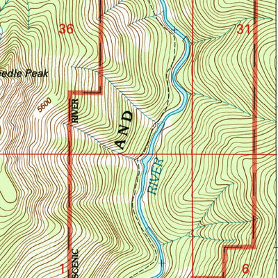 United States Geological Survey Red Ives Peak, ID (1995, 24000-Scale) digital map