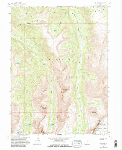 United States Geological Survey Red Knob, UT (1967, 24000-Scale) digital map