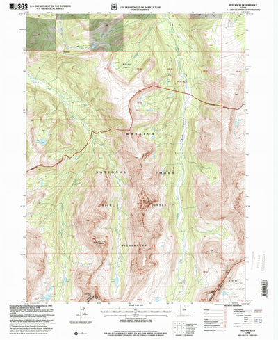 United States Geological Survey Red Knob, UT (1996, 24000-Scale) digital map