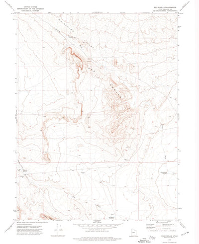 United States Geological Survey Red Knolls, UT (1972, 24000-Scale) digital map