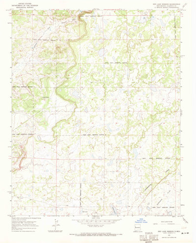 United States Geological Survey Red Lake Mission, NM (1967, 24000-Scale) digital map