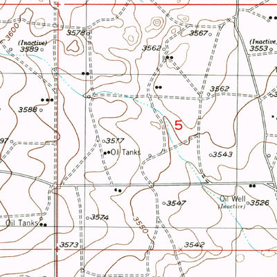 United States Geological Survey Red Lake SE, NM (1955, 24000-Scale) digital map
