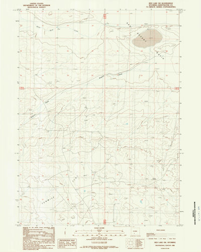 United States Geological Survey Red Lake SW, WY (1988, 24000-Scale) digital map