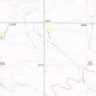 United States Geological Survey Red Lake West, SD (1974, 24000-Scale) digital map