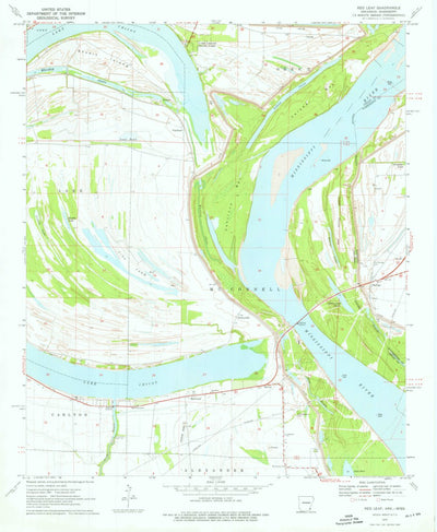 United States Geological Survey Red Leaf, AR-MS (1970, 24000-Scale) digital map