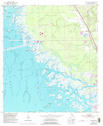 United States Geological Survey Red Level, FL (1954, 24000-Scale) digital map