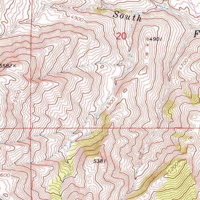 United States Geological Survey Red Lodge East, MT (1969, 24000-Scale) digital map