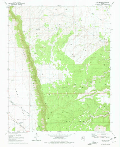 United States Geological Survey Red Mesa, AZ (1981, 24000-Scale) digital map
