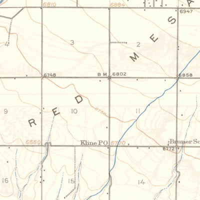United States Geological Survey Red Mesa, CO-NM (1913, 62500-Scale) digital map
