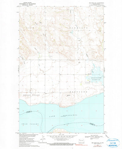 United States Geological Survey Red Mike Hill, ND (1969, 24000-Scale) digital map