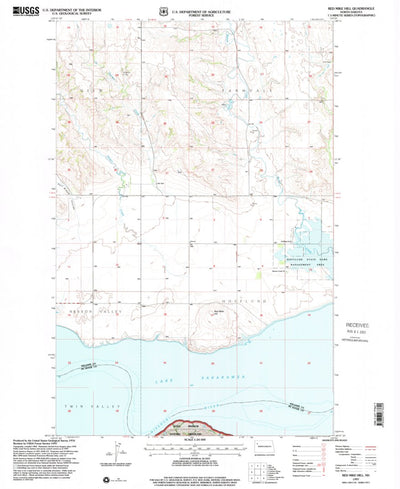 United States Geological Survey Red Mike Hill, ND (1997, 24000-Scale) digital map