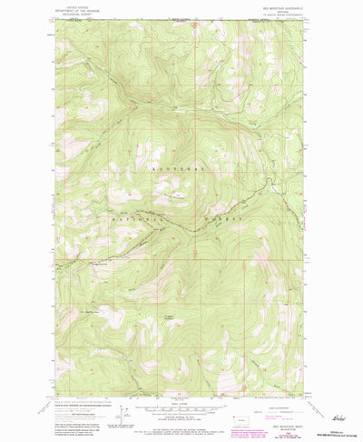 United States Geological Survey Red Mountain, MT (1963, 24000-Scale) digital map