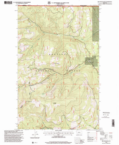 United States Geological Survey Red Mountain, MT (1997, 24000-Scale) digital map