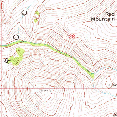 United States Geological Survey Red Mountain, NV (1972, 24000-Scale) digital map