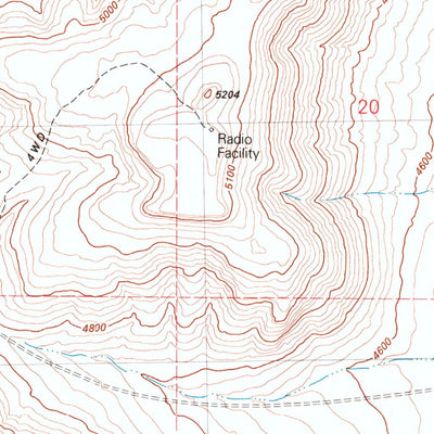 United States Geological Survey Red Mountain, OR (1981, 24000-Scale) digital map