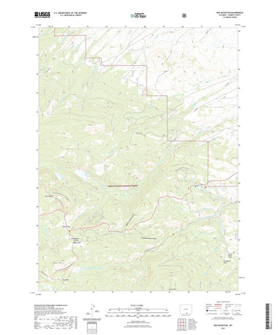 United States Geological Survey Red Mountain, WY (2021, 24000-Scale) digital map