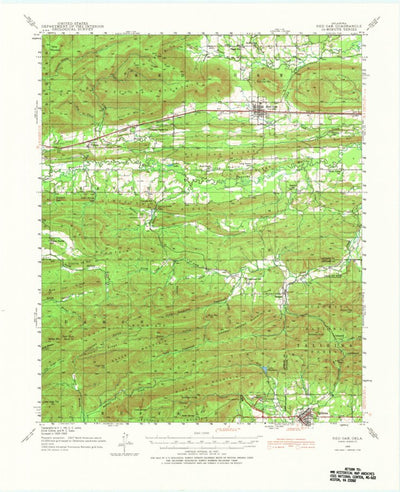 United States Geological Survey Red Oak, OK (1940, 62500-Scale) digital map