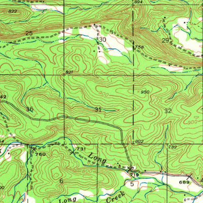 United States Geological Survey Red Oak, OK (1940, 62500-Scale) digital map