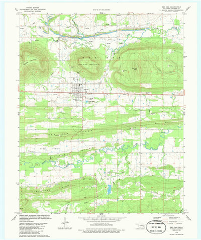 United States Geological Survey Red Oak, OK (1979, 24000-Scale) digital map
