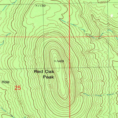 United States Geological Survey Red Oak, OK (1979, 24000-Scale) digital map