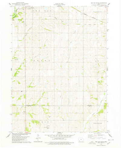 United States Geological Survey Red Oak South, IA (1978, 24000-Scale) digital map