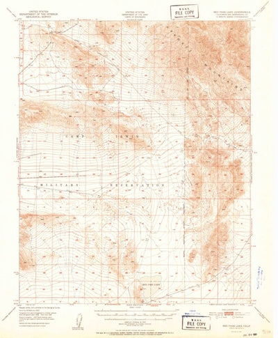 United States Geological Survey Red Pass Lake, CA (1951, 62500-Scale) digital map