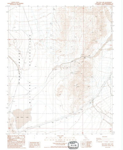 United States Geological Survey Red Pass Lake, CA (1986, 24000-Scale) digital map