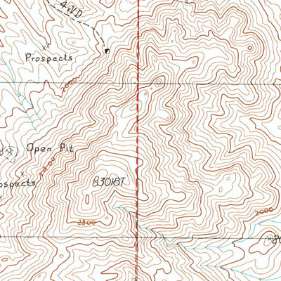United States Geological Survey Red Pass Lake, CA (1986, 24000-Scale) digital map