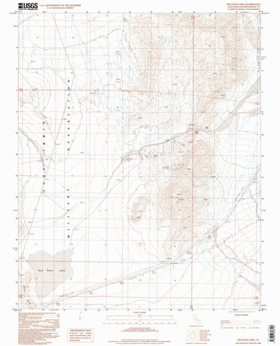 United States Geological Survey Red Pass Lake, CA (1996, 24000-Scale) digital map