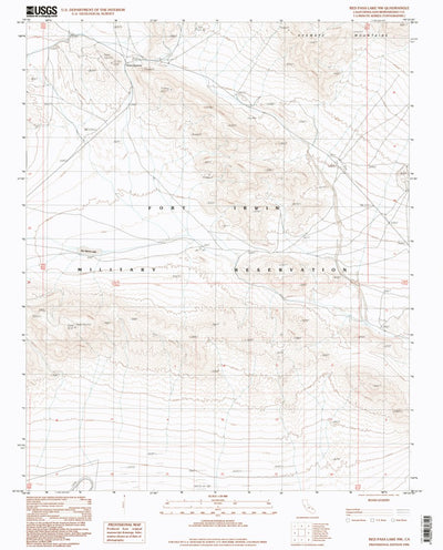 United States Geological Survey Red Pass Lake NW, CA (1996, 24000-Scale) digital map