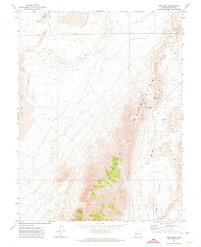 United States Geological Survey Red Pass, UT (1971, 24000-Scale) digital map