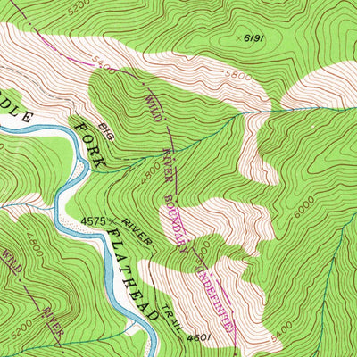 United States Geological Survey Red Plume Mountain, MT (1958, 24000-Scale) digital map