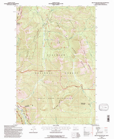 United States Geological Survey Red Plume Mountain, MT (1994, 24000-Scale) digital map
