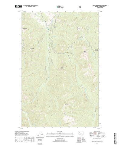 United States Geological Survey Red Plume Mountain, MT (2020, 24000-Scale) digital map