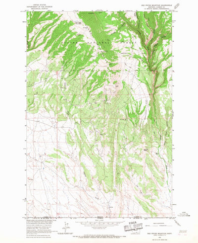 United States Geological Survey Red Pryor Mountain, MT-WY (1964, 24000-Scale) digital map