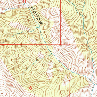 United States Geological Survey Red Ridge, ID (1966, 24000-Scale) digital map
