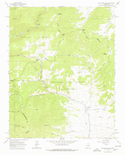 United States Geological Survey Red River Pass, NM (1963, 24000-Scale) digital map