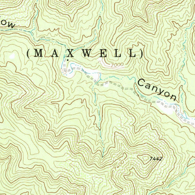United States Geological Survey Red River Peak, NM (1971, 24000-Scale) digital map