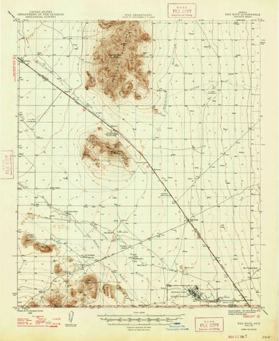 United States Geological Survey Red Rock, AZ (1947, 62500-Scale) digital map